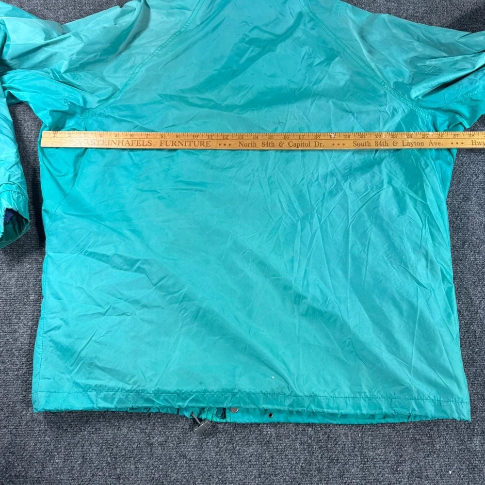 Vintage Columbia Sportswear Mens‎ Teal Green Hooded Windbreaker Jacket Large L